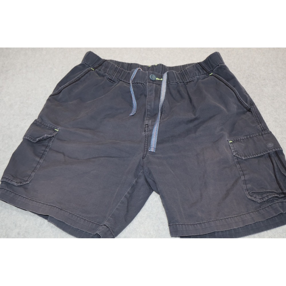 Tommy Bahama Relax Cargo Shorts Mens Large Stretch Blue Cotton Drawstrings **